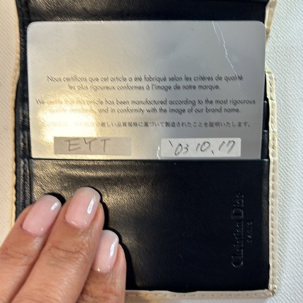Dior Compact Wallet - Blue & Wht includes authenticity card. - Picture 14 of 16